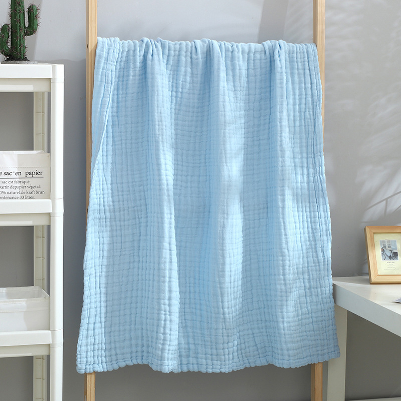Picture of [Strictly Selected] Six-Layer Seersucker Pure Cotton Bath Towel, Baby Bath Towel, Newborn Cotton Quilt, Pure Color Gauze Towel