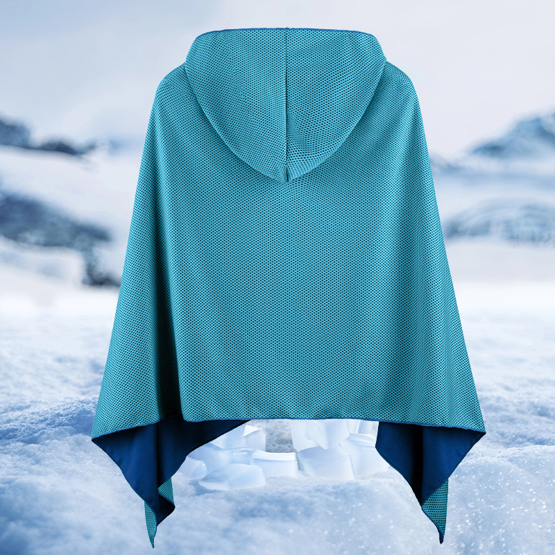 Cold Sunscreen Cloak Mountaineering Outdoor Sports Bath Towel Quick-drying Beach Towel Absorbent Sunshade Shawl Hooded Bathrobe