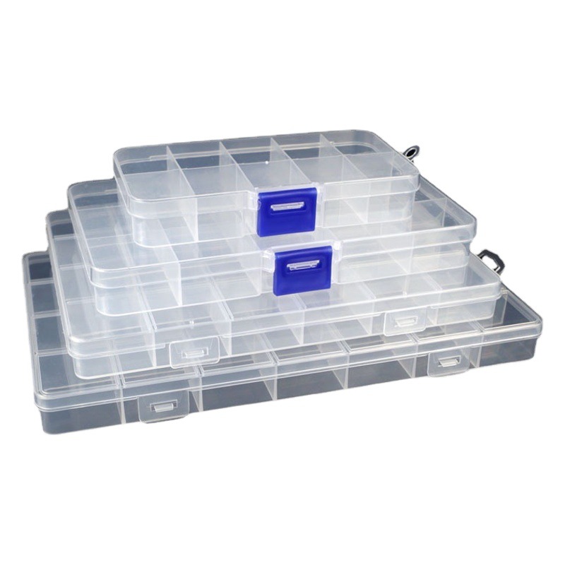 Transparent Plastic Storage Box Earrings Earrings Jewelry Box Jewelry Box Beads Storage Beaded Tools Finishing Box
