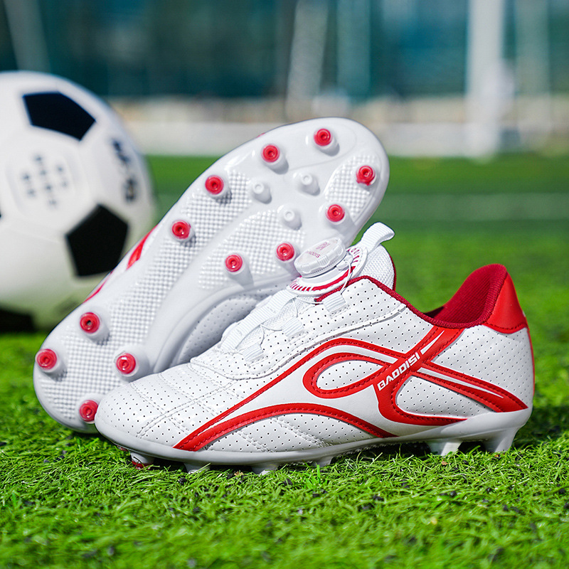 Cross-border factory selection buttons AG long spikes broken nails TF teenagers students outdoor training shoes children's breathable soccer boots
