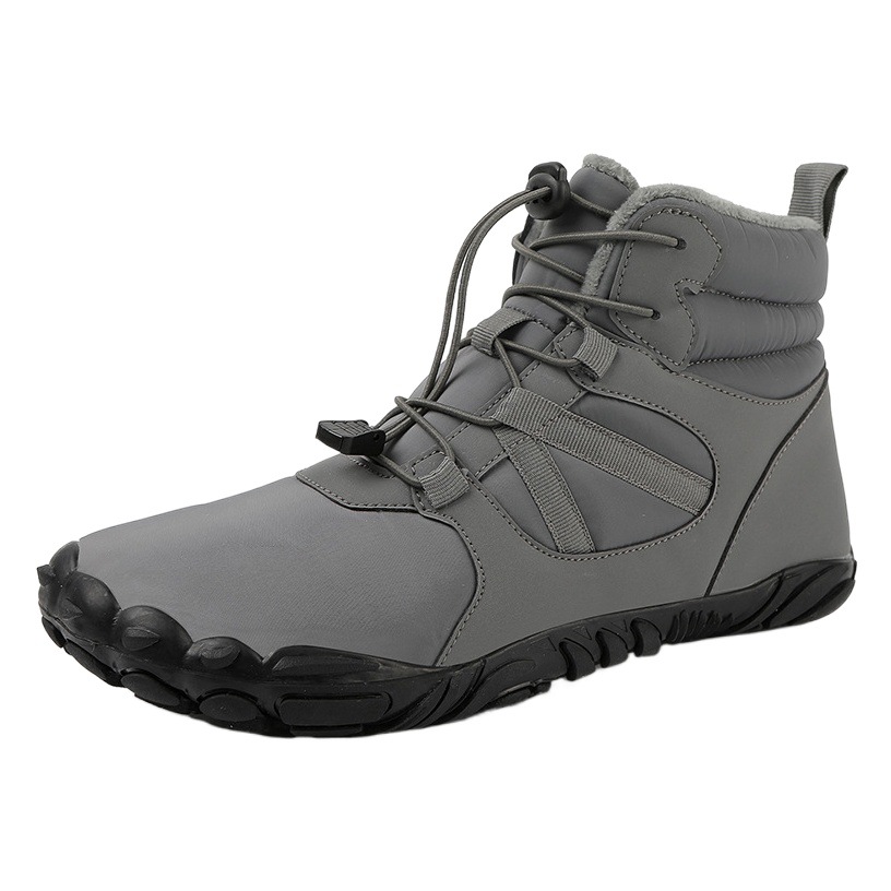 Cross-border winter New thickened outdoor snow boots men's fleece-lined cotton-padded shoes women's warm non-slip waterproof mountaineering five-finger shoes