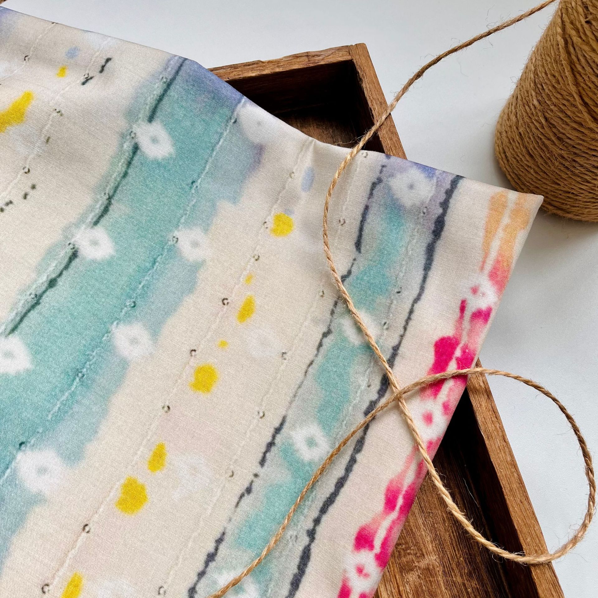 Colorful Stripesd Cotton 20-Count Cotton and Linen Fabric Digitally Printed Children's Clothing Shirt Han Dynasty New Chinoiserie Clothing Fabric