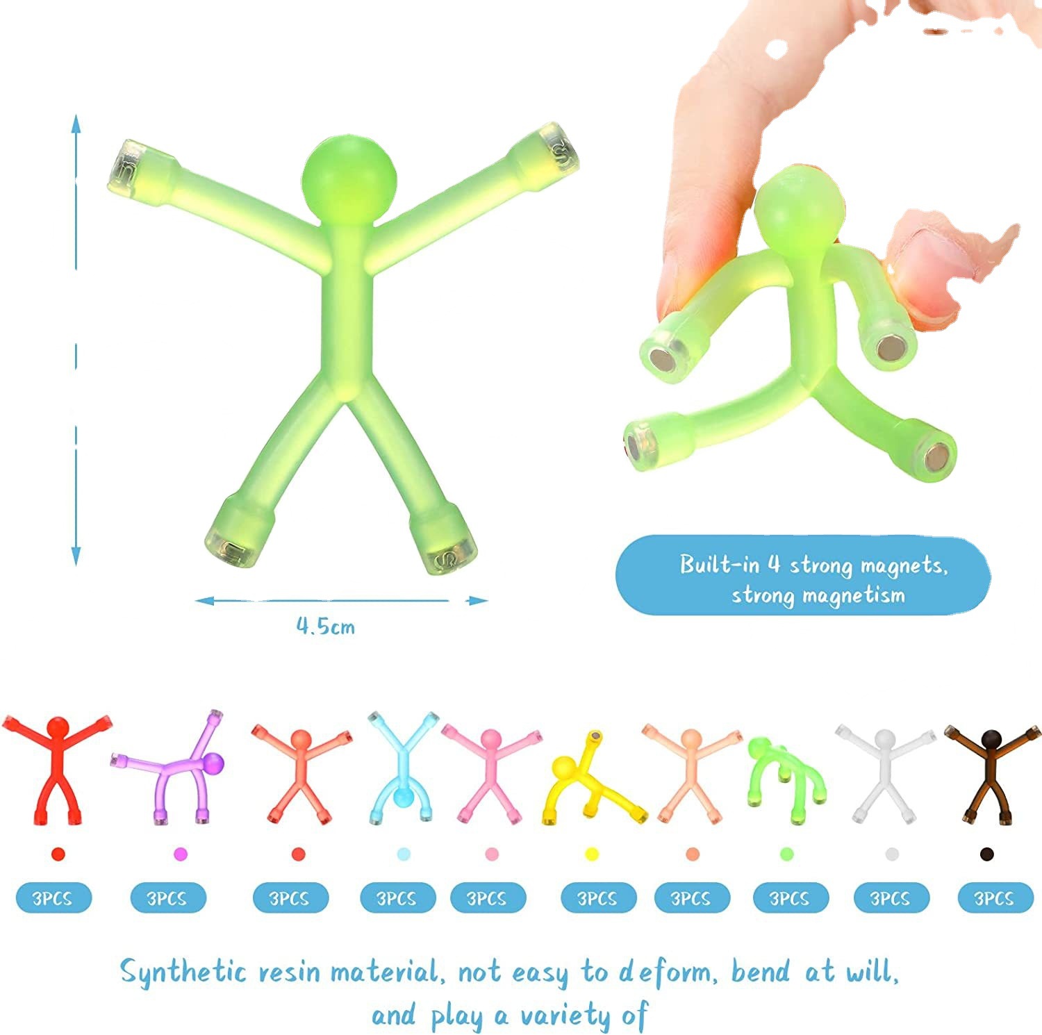 Picture of High Quality Magnetic Villain Amazon Cross-Border Magnet Stickman Refrigerator Magnet Magnetic Children's Toy