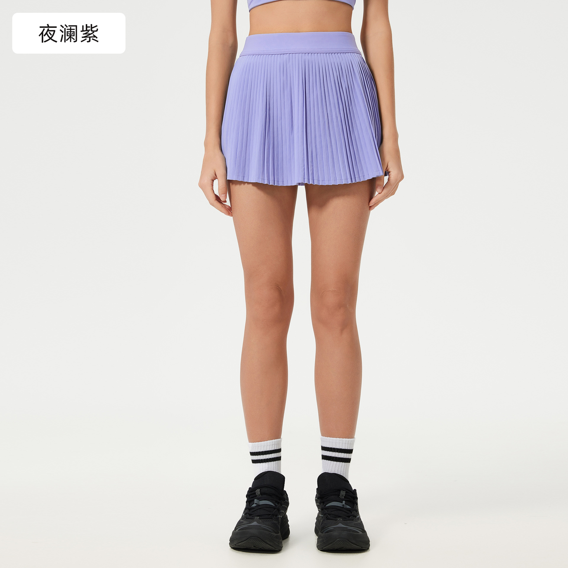 Picture of Ice Breathable Outdoor Sports Skirt Women's Belt Lining Anti-running Tennis Skirt Yoga Fitness Skirt D25008