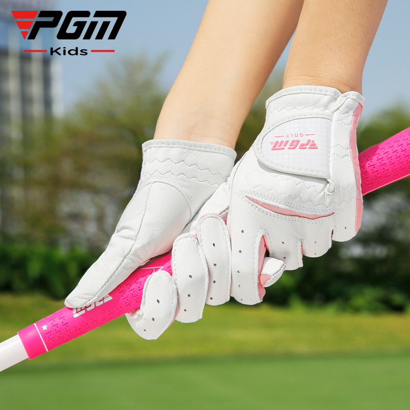 Picture of PGM Children's Golf Gloves Boys and Girls Gloves Sheepskin Breathable Pair of Sports Gloves Factory Outlet