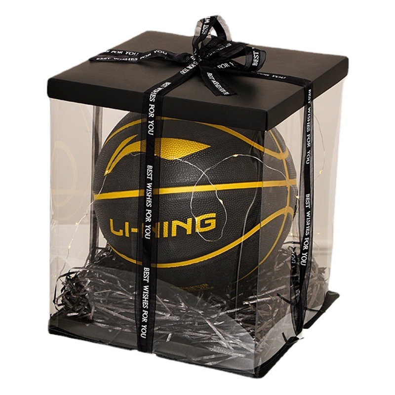 Basketball Gift Box Empty Box Ins Style Birthday Gift Large Size Boys Size 7 Packaging Box Transparent Football Gift Box