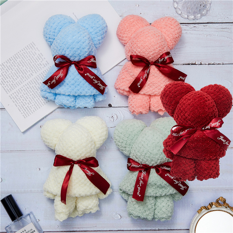 Picture of Bear Towel Souvenir Wedding Opening Small Gift Kindergarten Graduation Wedding Shop Creative and Practical Return Gift Wholesale
