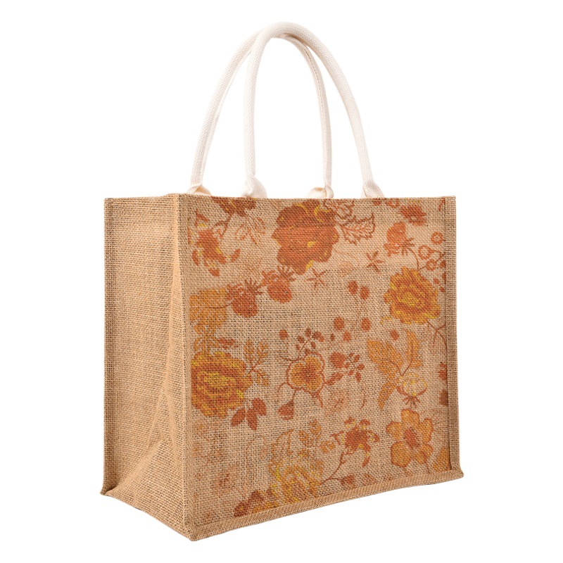 new studio graffiti diy student cartoon canvas stitching linen tote folding shopping bag