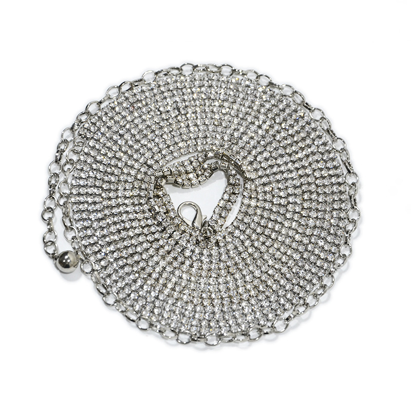 Picture of Cross-border Hot Selling Waist Jewelry Diamond-studded Fashion Simple Rhinestone Lengthened Chain Body Chain Waist Chain Straight Hair