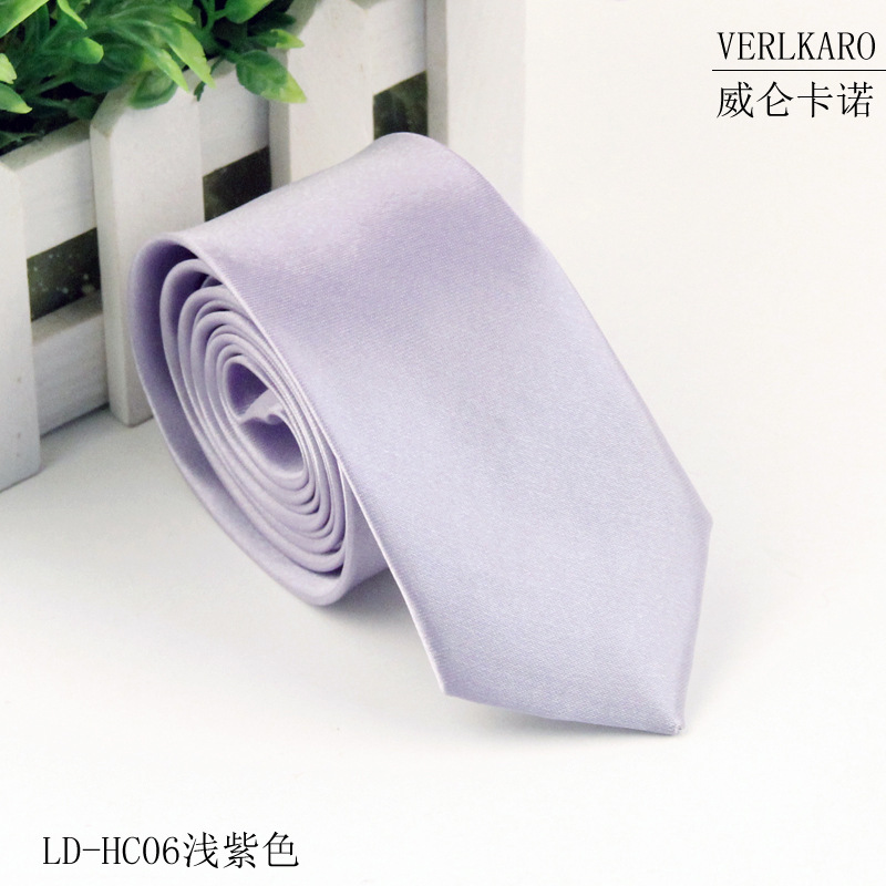 Picture of Leisure students 5cm solid color narrow version ins polyester silk business men's multi-color optional tie manufacturers in stock wholesale