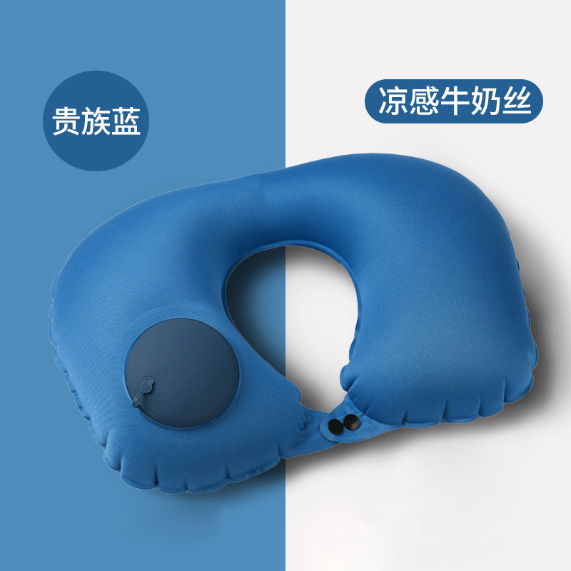 Picture of Inflatable U-shaped Pillow Cool Pressing Inflatable Pillow Travel Portable Neck Pillow Travel Sanbao Storage Pillow for Airplane