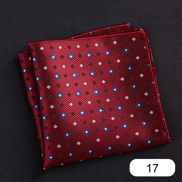 Picture of Men's suit small square scarf factory wholesale fashion polyester fashion accessories vintage embroidery pattern pocket towel men's clothing