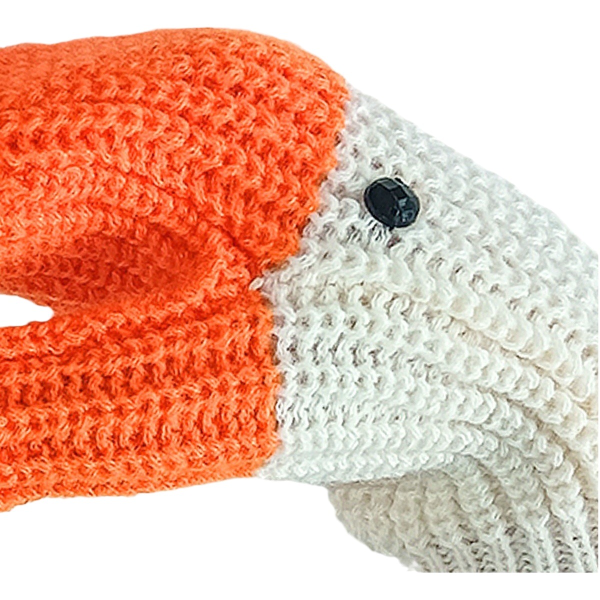 Cross-Border Unisex Autumn and Winter Cold-Proof and Warm Stereo Swan Full-Finger Gloves Knitted Wool Mittens