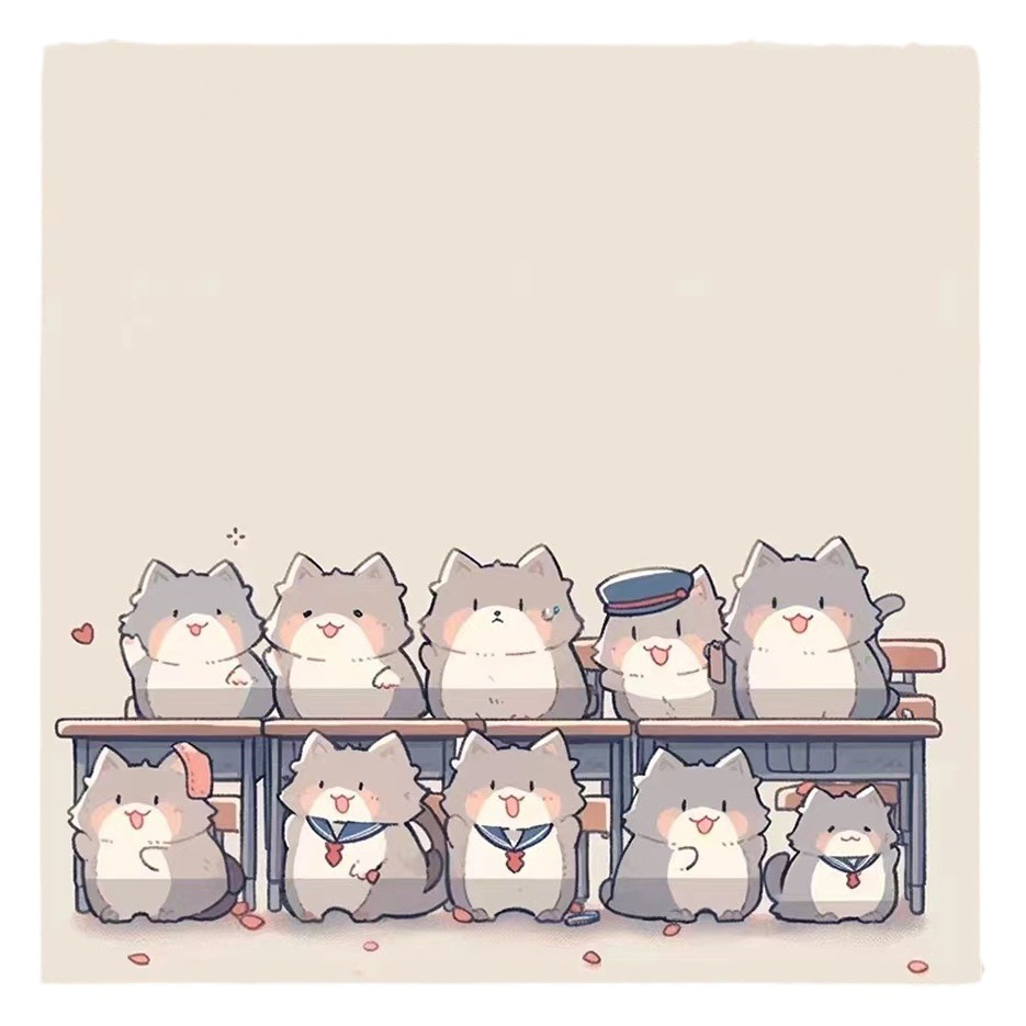 Original cat family cute sticky notes ins Wind cartoon cat painting students high value notes sticky