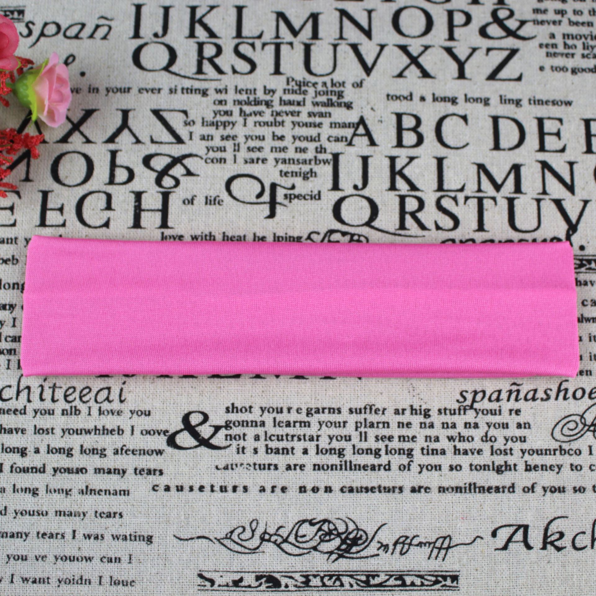 Picture of Factory Direct Supply Korean Style Hair Accessories Yoga Headband Sports Headband Elastic Monochrome Hairband Headband Printable Pattern