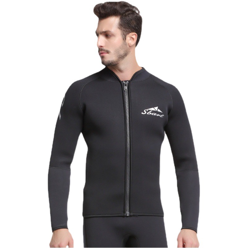 3mm Split Diving Suit Men's Long-sleeved Thickened Surfer Suit Sunscreen Warm Jellyfish Suit Snorkeling Swimming Suit Wet Suit