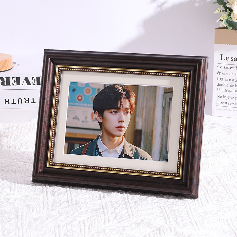 Picture of Creative American Retro Photo Frame Table 6 Inches 7 Inches 8inch 10inch Wedding Photo Frame Wall Hanging Picture Frame Empty Frame Mounting