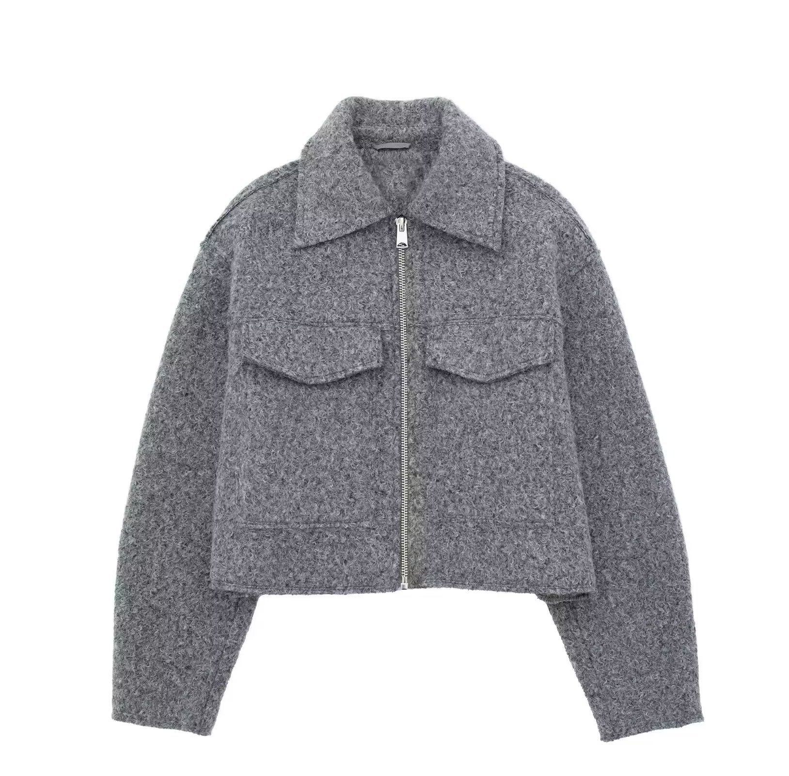 Picture of 2024 autumn and winter new European and American cross-border women's street fashion soft tweed short jacket coat w085 965237