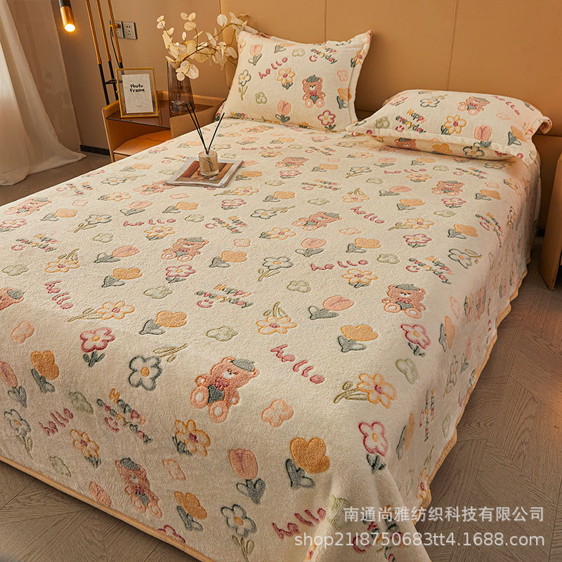 Picture of Blanket Coral Fleece Cover Blanket Flannel Blanket Cartoon Sofa Blanket Single Bed Sheet Single Air Conditioning Nap Blanket Quilt