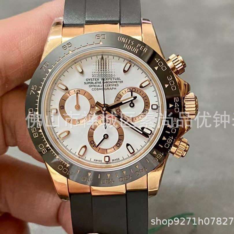 Picture of Cross-border Panda Di 7750 Ditong Cement Grey 12.4 Golden Di Chronograph 4130 Yu Wenle Men's Mechanical Watch