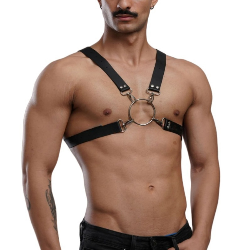 Wholesale Men's Business Casual Pu Bondage Straps, Belts, Unisex Performance Accessories, Versatile Chest Strap Accessories