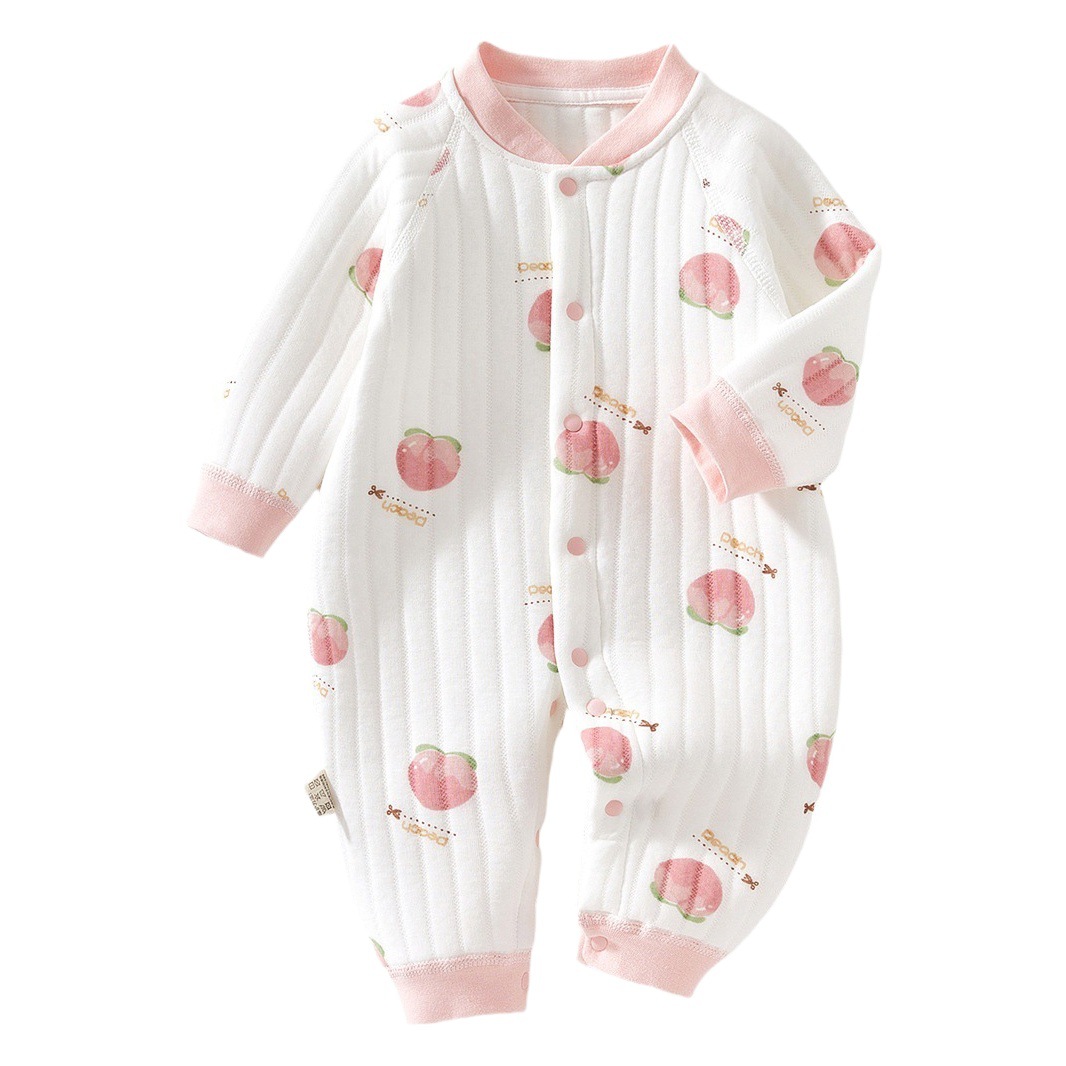 Baby Jumpsuit winter warm long-sleeved romper autumn and winter bottoming warm clothes newborn baby clothes winter pajamas