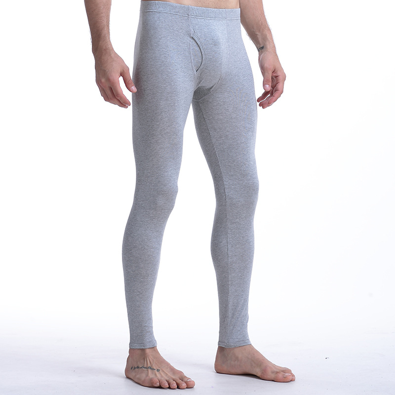 Picture of Men's long johns single piece cotton string pants autumn and winter thin tight leggings warm pants underpants slim pants youth