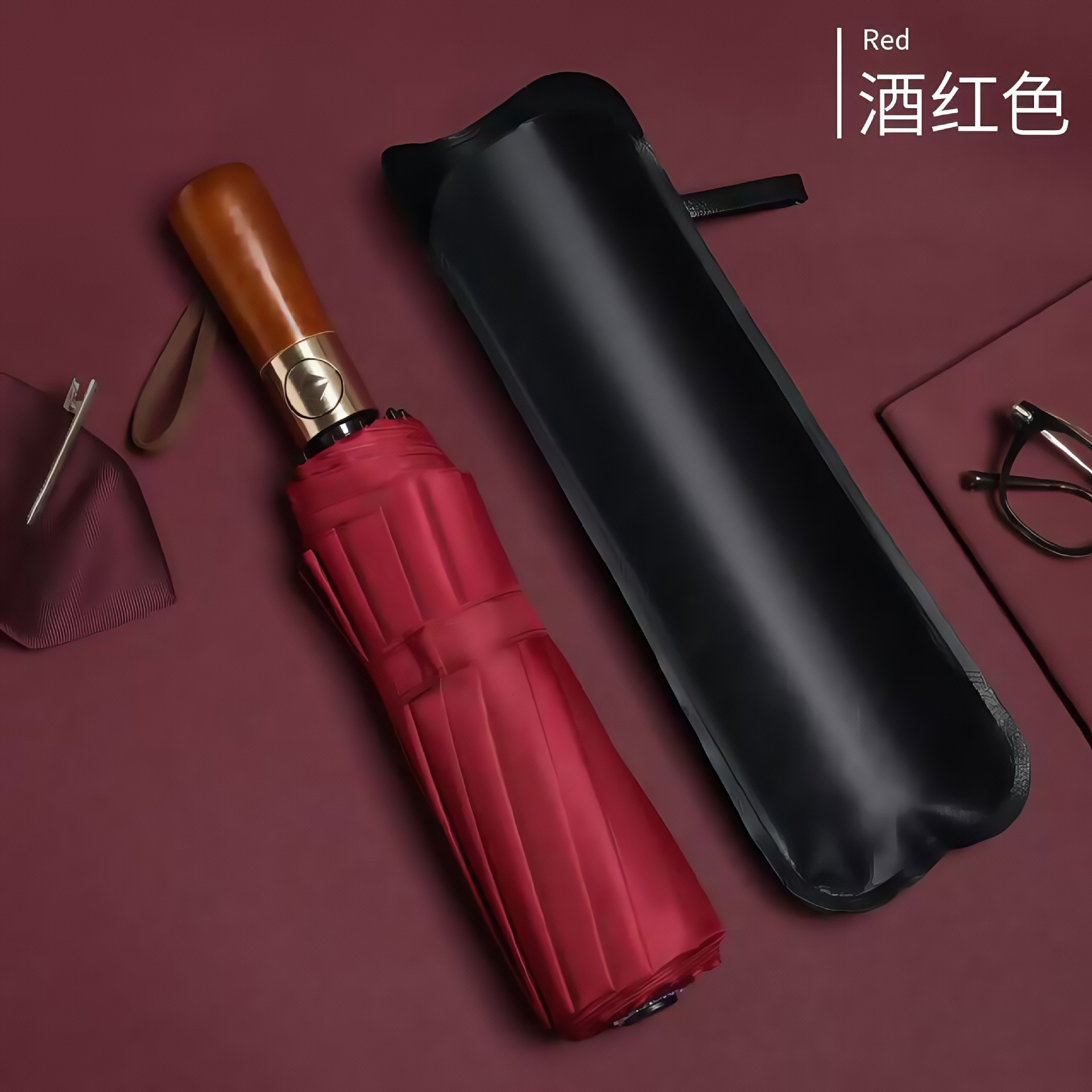 Picture of UV Umbrella Custom Wholesale UV Protection Thickened Sun Protection Sunshade Umbrella Sun Umbrella Folding Sunny and Rainy Umbrella for Men and Women