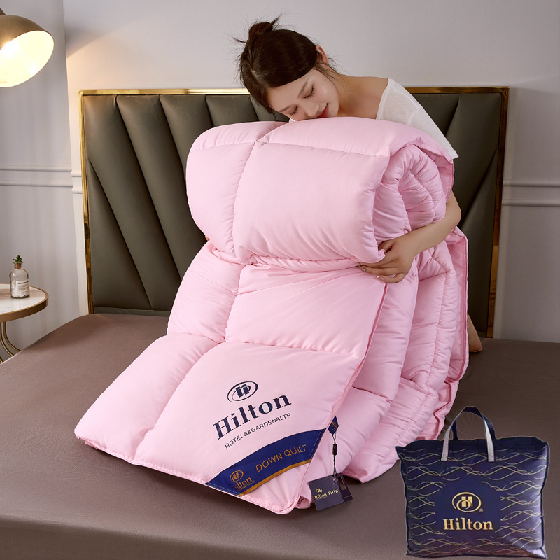 Picture of Hilton star hotel feather velvet quilt spring and autumn quilt homestay imitation goose down quilt core group purchase gift quilt wholesale