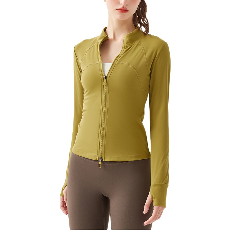 Picture of New Cross-border Sports Jacket Women's Long-sleeved Fitness Clothes Spring and Autumn Top Yoga Cardigan Running Yoga Clothes Blouse
