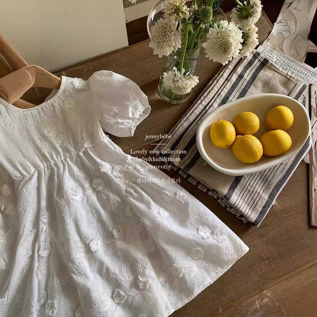 Picture of jennybebe Instagram Style Parin-Child Dress dress Baby Western Style Embroidered Jacquard Climbing Dress Baby Girl Princess Dress