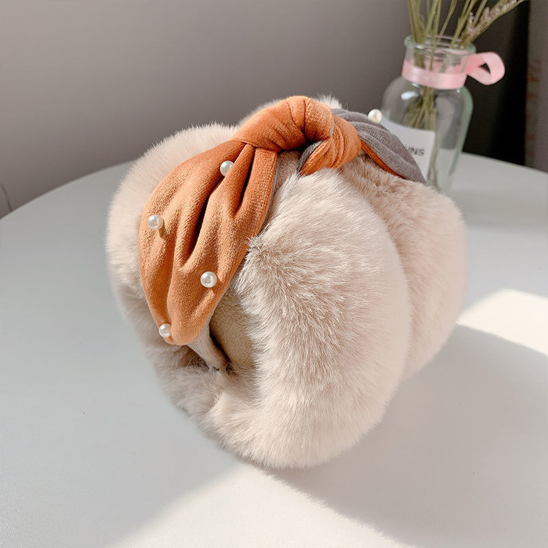Picture of MEETSUNNY Sweet Girl Ear Warm Winter Cycling Commuter Ear Protection Plush Ear Bag Thickened Warm Earmuffs Women