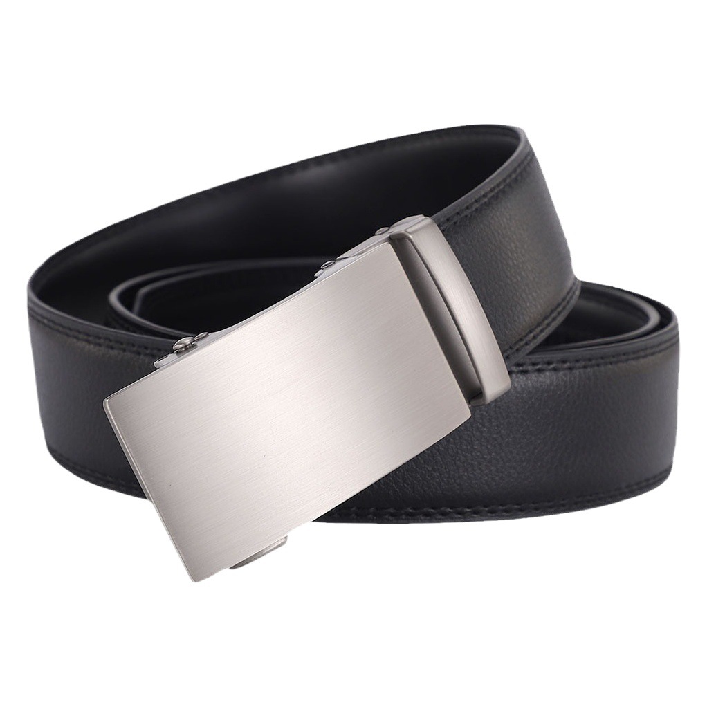 Manufacturer Wholesale Men's Genuine Leather Automatic Buckle Belt Men's Cowhide Belt Amazon Best Selling Amazon Popular Live Broadcast