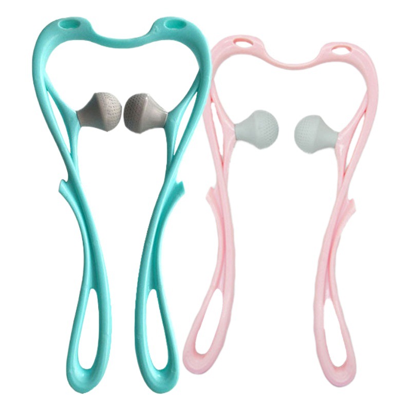 Cervical vertebra massager manual office neck kneading clip neck roller handheld shoulder and neck pain home