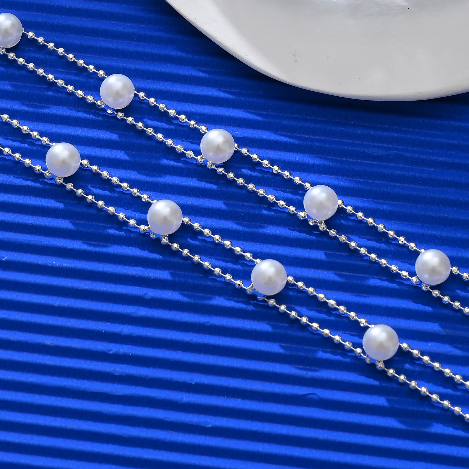 Picture of South Korea Bride Clothing Accessories Double Row Pearl Bra Strap Wrapped Chest Invisible Underwear Strap Shoulder Tie Factory