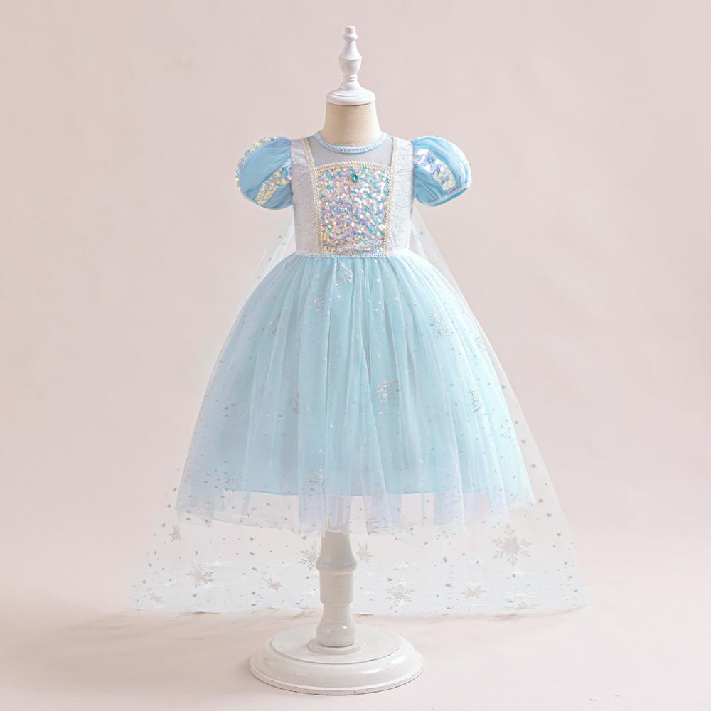 Picture of Frozen Princess Aisha Dress Dress Mesh dress Girl's June 1 cosplay Party Performance Costume