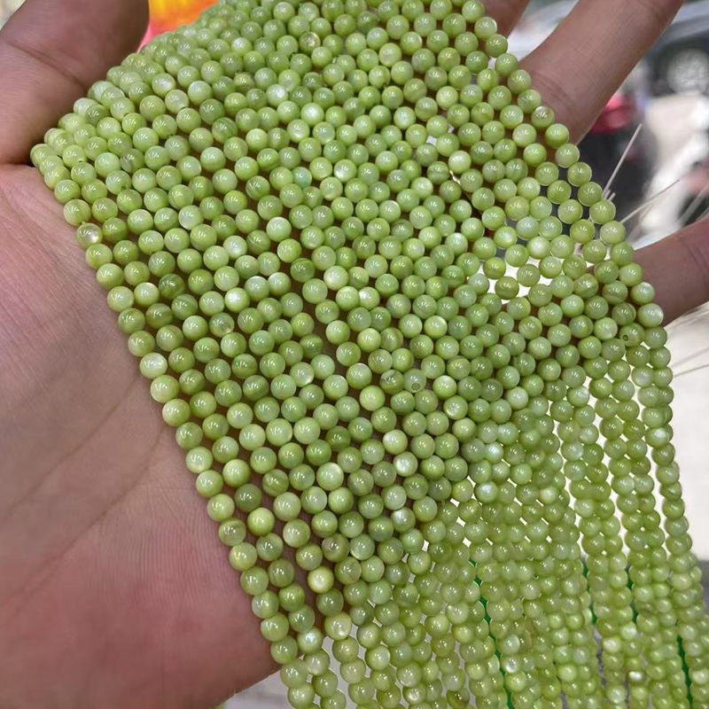 Picture of 3mm Natural Freshwater Shell Beads Round Beads Colorful DIY Jewelry Accessories Hairpin Shell Beads Bracelet Necklace Clavicle Chain Beads