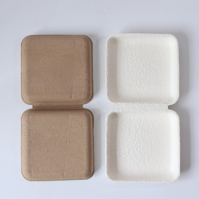 Original Color Pulp Packaging Box Square Children's Clothing Environmentally Friendly Pulp Box Degradable Pulp Gift Box