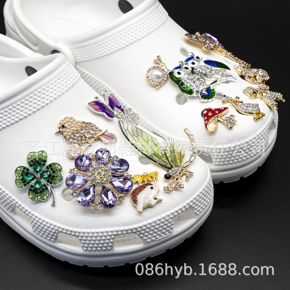 Cross-Border New Clogs Accessories High-End Metal Shoe Flower Shoe Buckle Alloy Accessories Bag Pendant DIY Decoration