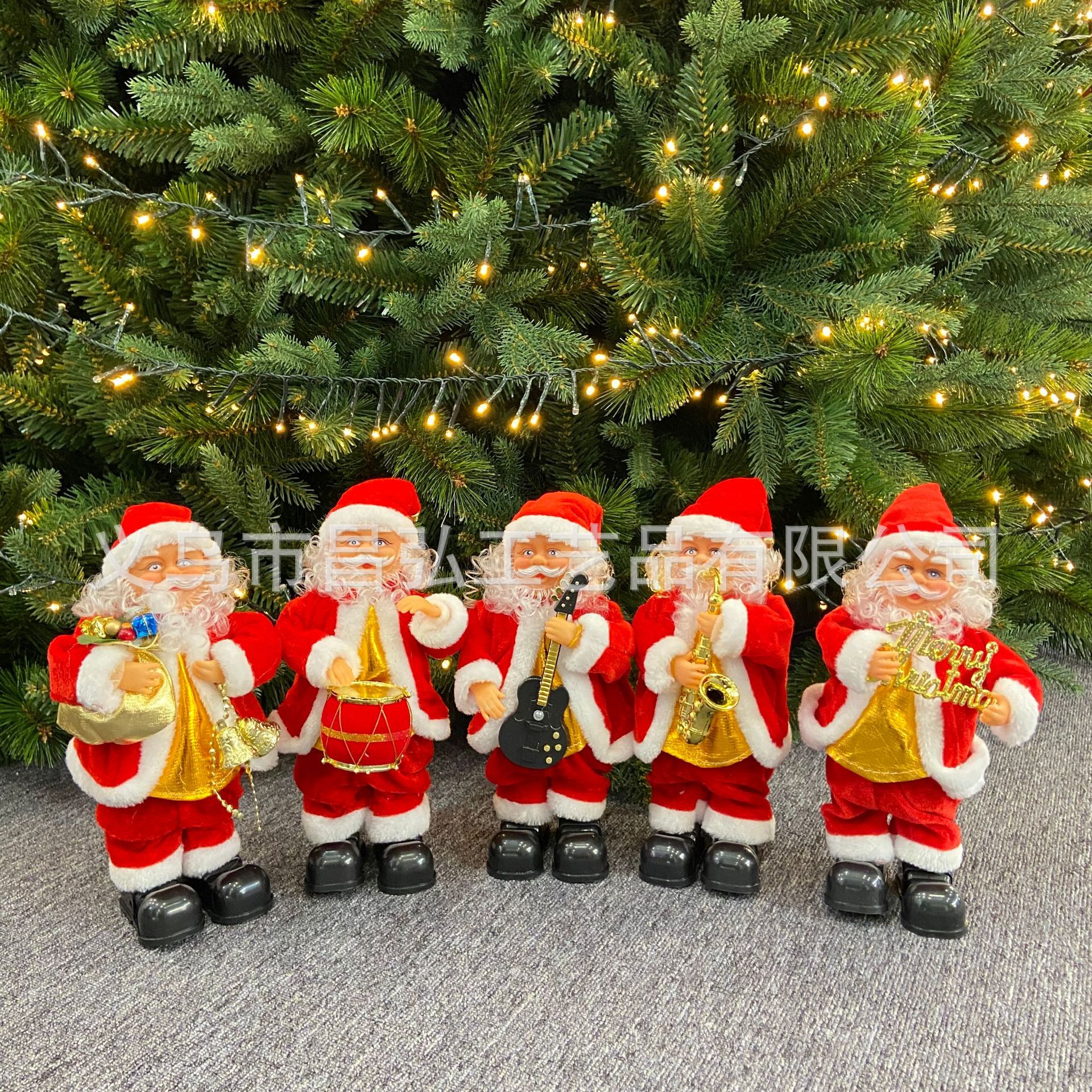 Creative Electric Santa Claus Christmas Concert Playing Guitar Singing Santa Claus Children's Gift Doll
