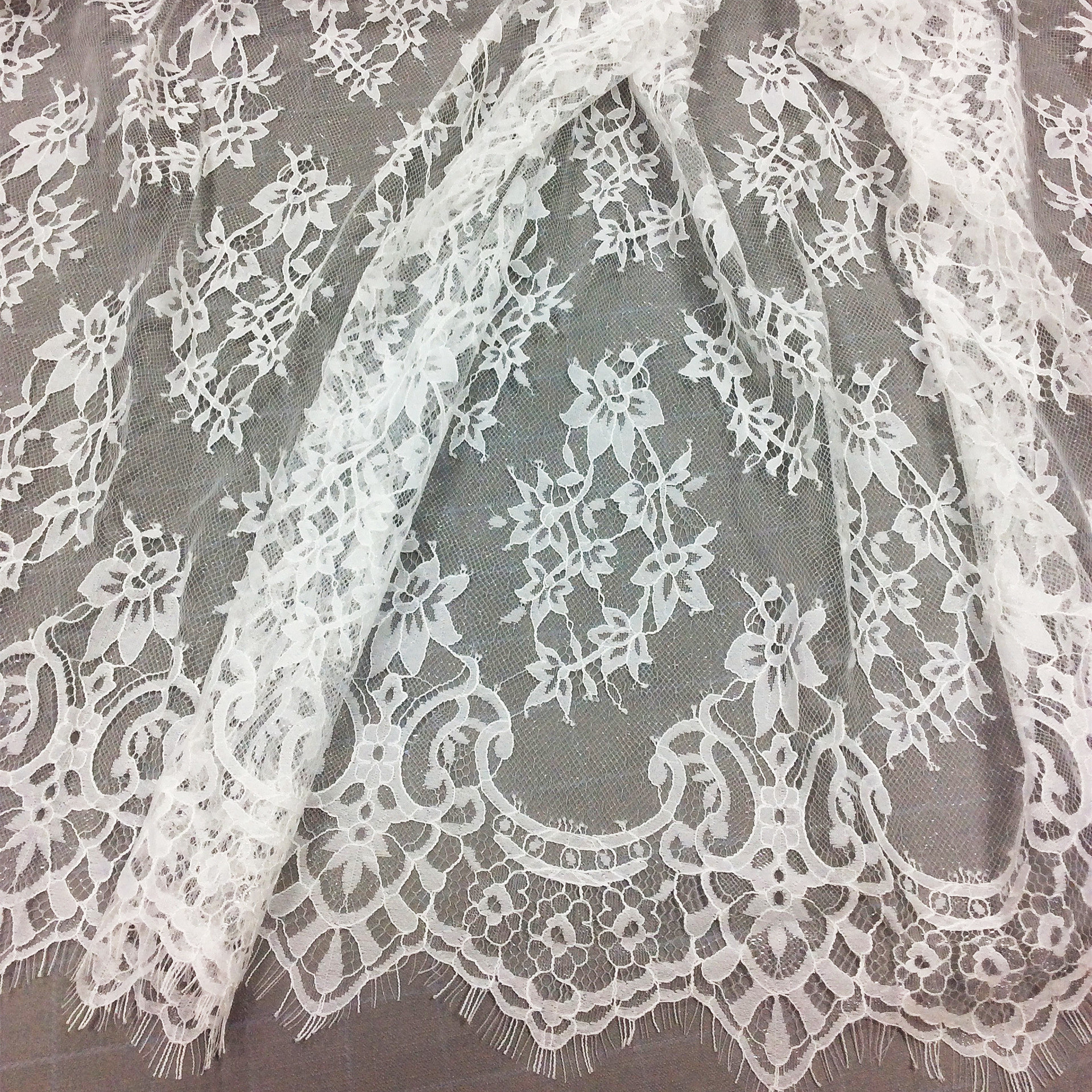 Nylon lace large eyelashes 150CM hollow mesh Japanese and Korean thin clothing accessories handmade DIY lace fabric