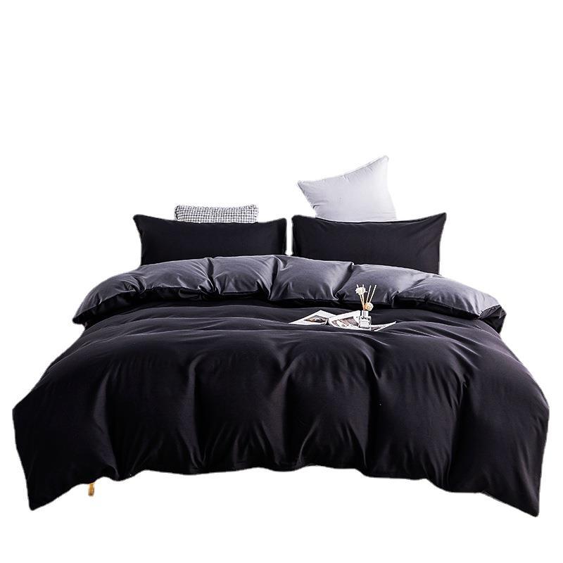 Picture of Amazon plain quilt cover pillowcase three-piece set manufacturers foreign trade in stock cross-border bedding a generation of hair