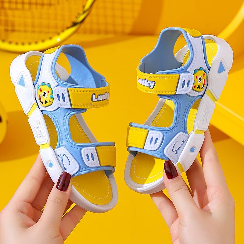 Picture of Children's sandals 2024 new summer cartoon dinosaur children's soft bottom non-slip super soft Super Light fashion beach shoes