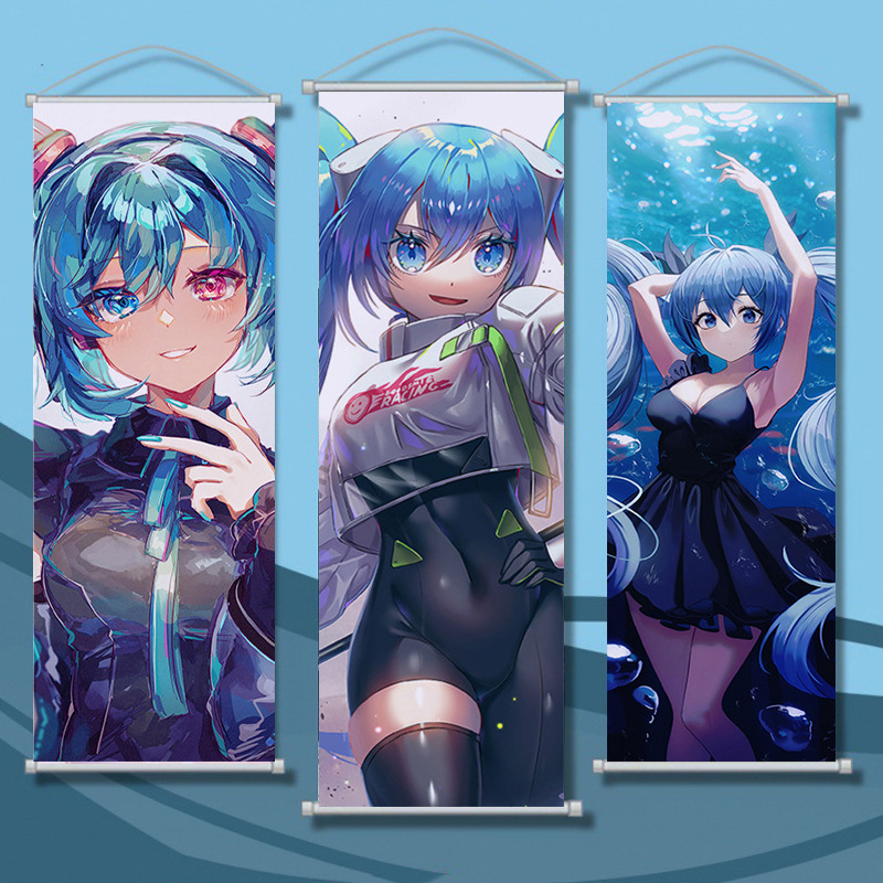 Hatsune Miku Hatsune Miku Anime Decorative Painting Kagamine Gemini Princess Palace Scroll Hanging Painting