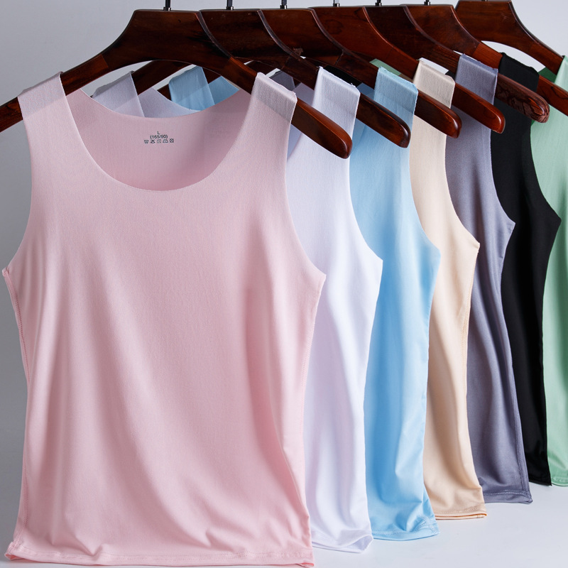Foreign Trade Summer Ice Silk Vest Women's Suspbottomer Inner Bottoming Sleeveless Top Cross-Border Southeast Asian Drop-Shipping Bottoming Shirt