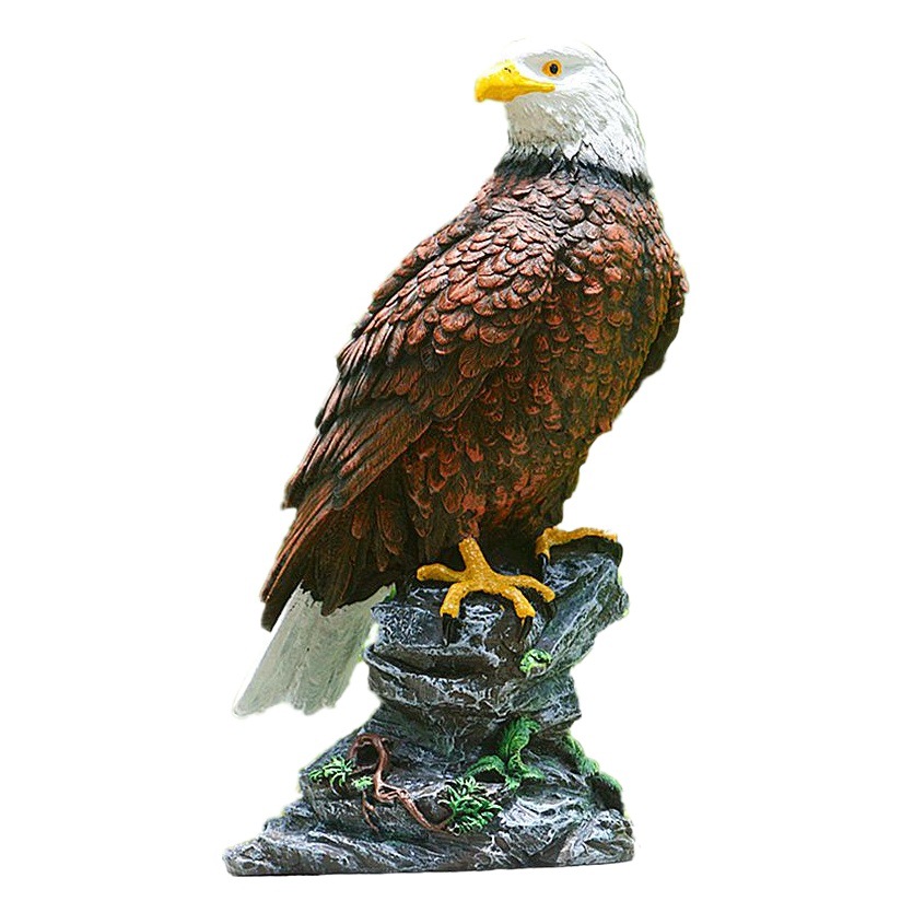 Picture of Cross-border Supply Simulation Eagle Ornaments Imitation Copper Eagle Decorations Animal Model Household Resin Craft Gifts