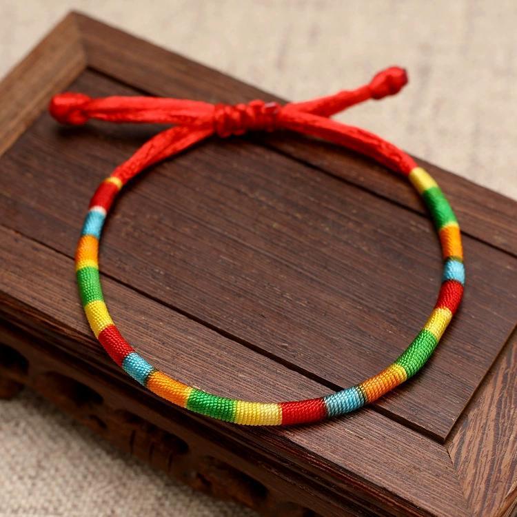 Picture of Dragon Boat Festival Red Rope Hand-woven Phoenix Tail Knot This Year of Life Simple Bracelet Ethnic Style Couple Bracelet Bracelet Wholesale