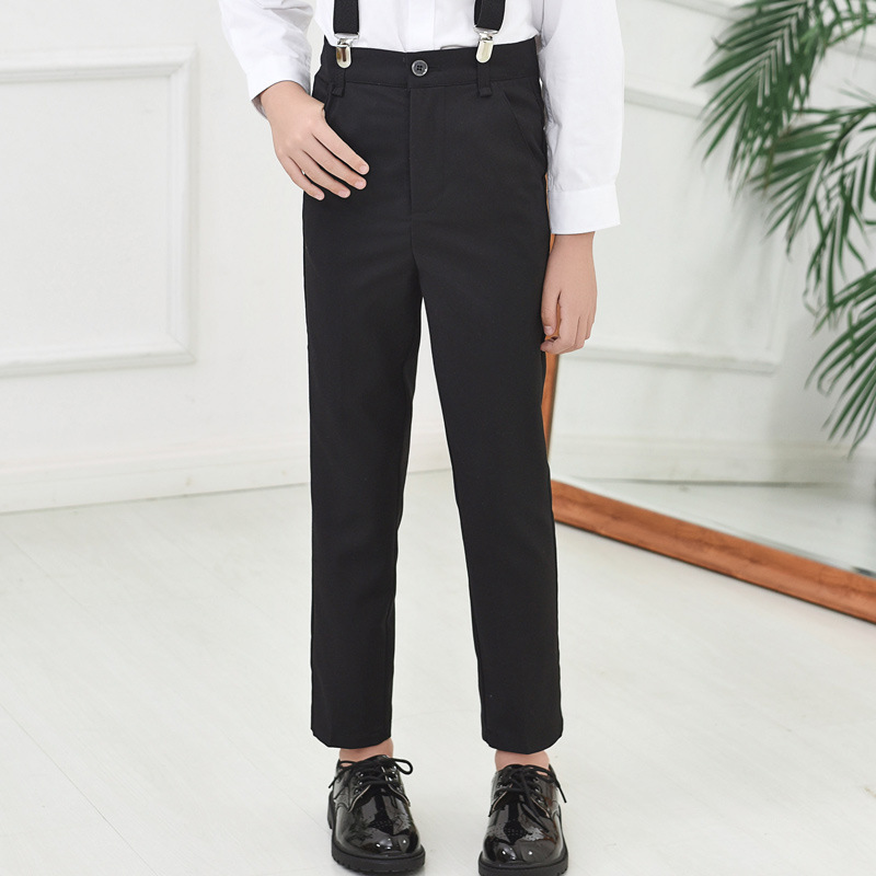 Picture of Children's Trousers Boys Black Suit Pants for Middle and Large Children and Primary School Pants White Trousers dark blue School Uniform Pants