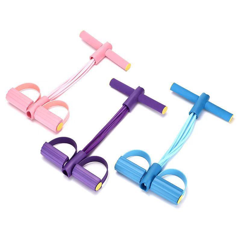 Pedal Tensioner Auxiliary Sit-Up Vest Line Trainer Four-tube Six-tube Flat Strip Yoga Fitness Tensioner