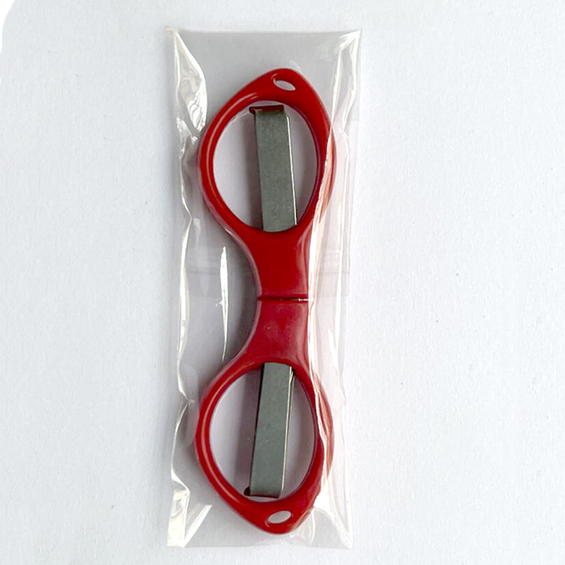 Picture of Stainless steel folding scissors plastic handle/alloy stretch shear travel portable fishing Special 8/eight character scissors wholesale